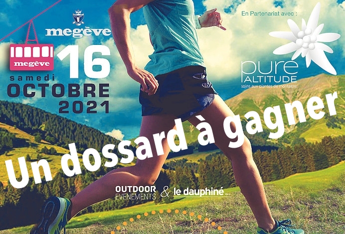 Concours trail La Mégevanne 2021, un dossard à gagner avec snowflike.