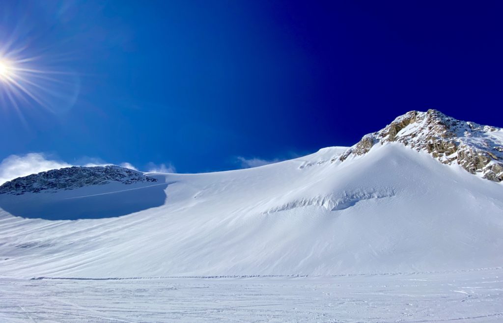 Sommet du glacier de la Grande Motte à Tignes.