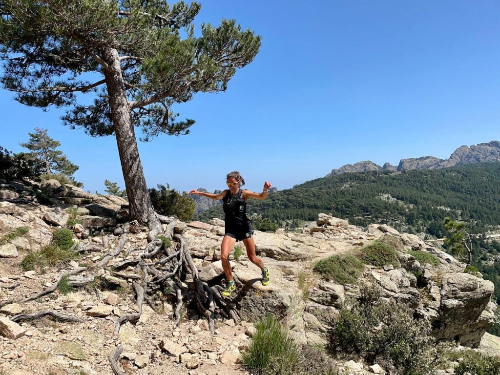 Anne-Lise Rousset Séguret, à l'entraînement en Corse.