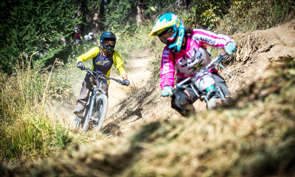 VTT de descente femmes, bikepark Les Orres.