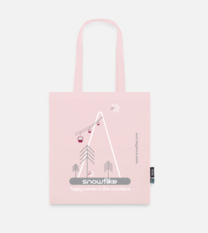 Tote bag rose snowflike.