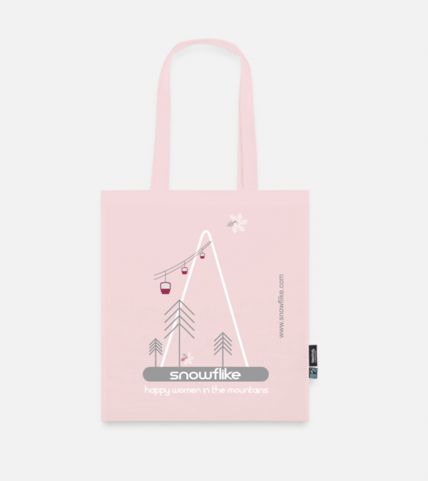 Tote bag rose snowflike.