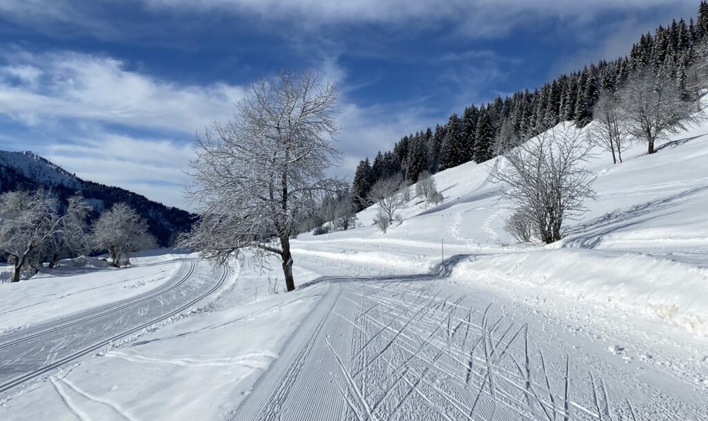 Pistes nordiques des Confins, à La Clusaz.